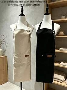 1pc Pocket Kitchen Apron, Neutral Multi-Pocket Cooking Apron, Adjustable, Polyester Material, Suitable For Men And Women Bakers And Chefs, Applicable For Cooking, Baking, Gardening, Coffee Shop, Kitchen, Bathroom, Home, Women's Apron - Multicolor - View 18