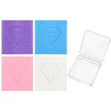 Đất sét sáp dán kim cương 2.56 inch, đất sét dính tái sử dụng cỡ lớn màu hồng, tím, trắng và xanh dương, phụ kiện thủ công DIY tranh kim cương 5D - Xem 16