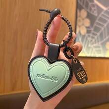 1PC Heart-Shaped PU Leather Keychain, Couple Bag Pendant, Car Key Chain, Holiday Gift, Valentine's Day Gift - Multicolor - View 10