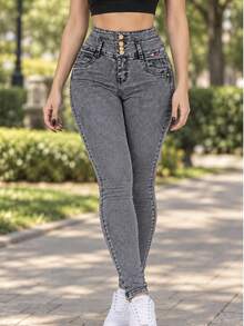 RC Romero Collection Women Jeans - Grey - View 2