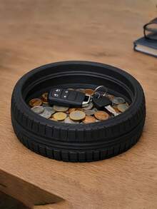 Car Tire Storage Box,Storage Box Designed To Resemble A Car Tire,Jewelry Storage Tray,Decorate Home Or Living Room,For Keeping Keys And Coins Organized, Thoughtful Gift For Any Motorcycle Lover - Multicolor - View 8