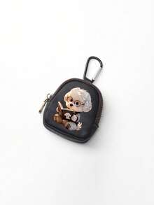 Cute Puppy Flower Pattern Zipper Key Bag, Multi-Functional Key Bag For Both Men And Women, Zipper Key Storage Bag, Portable Compact Key Bag, Multi-Slot Mini Bag, Can Store Keys, ID Cards, Bank Cards, Earphones, Etc., Ideal Choice For Birthday, Christmas, Thanksgiving - Multicolor - View 11