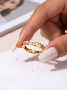 1 chiếc nhẫn Moissanite hình trái tim chữ V phong cách sao bung nở lãng mạn, phù hợp cho tiệc và kỷ niệm của nữ - Nhẫn moissanite hình chữ V - Xem 7
