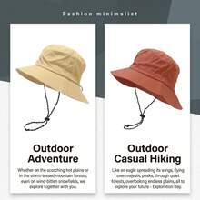 2 Packs Spring/Summer Waterproof Bucket Hats, Outdoor Hiking Hats, Foldable Storage Bag, Thin, Quick-Dry, With Adjustable Windproof Rope, Unisex Bucket Hats, Sun Protection Hats, Suitable For Outdoor, Hiking, Climbing, Fishing, Hunting, Travel, Golf - One Size Fits All - View 10