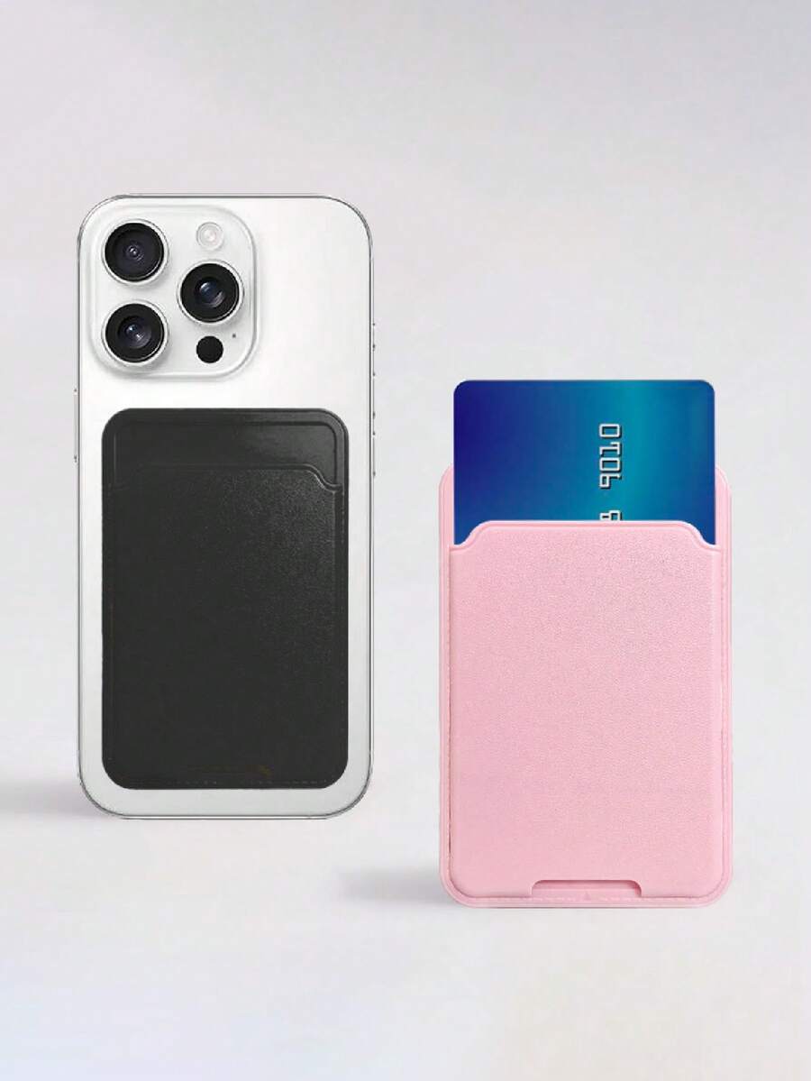 Universal Phone Adhesive Card Holder, Compatible With Multiple Phone Models, Can Store Transit Cards, Access Cards, ID Cards, Credit Cards, Etc., Prevent Card Loss. Unisex, Magsafe Card Holder. - Model C - View 1