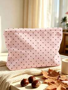 New Printed Pattern Makeup Bag | French Print Travel Organizer | Travel Essentials | Poolside Must-Have | Toiletry Bag | Pool Storage Bag | Mother's Day Gift | Teacher's Day Gift | Suitable For Moms, Teachers, Friends And Nurses | Home Essentials | Graduation Gift | Easy To Clean Design | Portable Makeup Bag - Multicolor - View 1