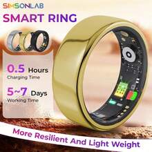 IP68 Waterproof Smart Ring, Fitness Tracker, Bluetooth, Stainless Steel & Resin, Activity Monitor, Suitable For Men & Women, All-Scenario Gift - View 12