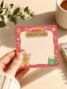 2pcs/100 Sheets Thick Leak-Proof Self-Adhesive Vintage Christmas Sticky Notes With Santa Claus And Reindeer Border, Smooth Writing And Tear-Resistant Pages, Suitable For Student Exam Grading, Office Memo And Diary Collage, Scrapbooking - Christmas Sticky Notes - View 16