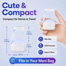Beetles Mini UV Lamp, Gel Nail Quick Curing, Innovative Smart Sensor, Convenient Fast Extension System, Portable Nail UV LED Lamp, Suitable For Gel Nail Polish DIY Manicure - White - View 3