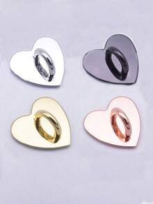 All-In-One Heart-Shaped Metal Phone Case Accessories - Heart-Shaped Hook, Phone Ring, Phone Keychain, Metal Phone Ring - Multicolor - View 23
