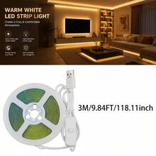 COB LED Tape Light, USB Button Control, Flexible Cuttable, Warm White Cool White, 1-5M Home LED Strip - 501 COB - View 16
