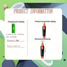 AXH Nose And Ear Hair Trimmer, Men's Stainless Steel Manual Washable Portable Nose Hair Trimming Scissors - Black - View 8