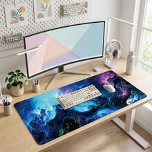 Large Nebula Cloud Gaming Mouse Pad, Colorful Abstract Art Desk Mat, Non‑Slip Rubber Base Keyboard Pad For Laptop PC, Home & Gamer Desktop Decoration - Cosmic Nebula - View 8