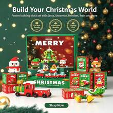 1pc-Christmas Micro Building Blocks Blind Box Set, Mini Bricks Santa Claus Christmas Tree Snowman Reindeer, DIY Assembly Puzzle Toy, Creative Holiday Ornament, Stocking Stuffer, Christmas Party Favor, Collectible Mini Building Toy - Multicolor - View 4