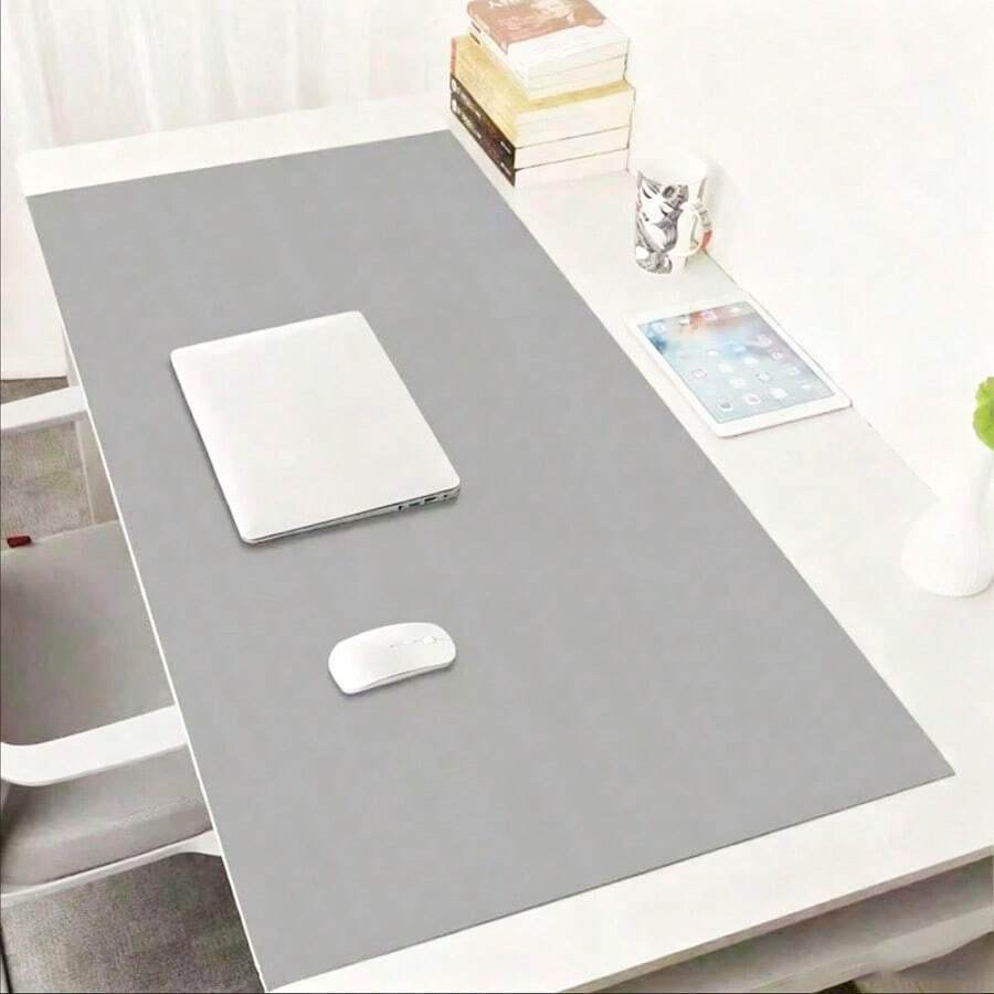 1 tấm lót bàn học chống mỏi mắt bằng da màu trơn, khăn trải bàn chống dầu, tấm lót bàn máy tính học tập chống trượt - Thảm trải bàn - Xem 1