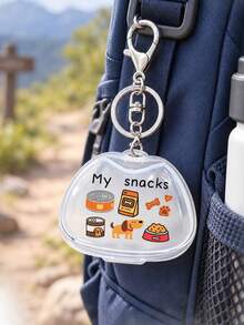 Cute Pet Print Mini Pet Snack Storage Box With Keychain, Mini Small-Capacity Transparent Visible Storage Box With Pet-Themed Print,Sealed Storage Box For Dog Snacks,Sealed Container,Small Gift For Pet Owners,Practical Small Storage Box For Pet Owners - Model a - View 8
