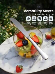 Stainless Steel Dinner Knife, Mirror Polished, Suitable For Home Gatherings And Restaurants, Dishwasher - View 3