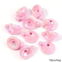 10pcs/Pack Acrylic Christmas Hat & Sleeping Cap Shaped Beads, DIY Handmade Beaded Pen, Keychain, Phone Chain Decoration Beads - Hat-shaped Beads - View 16