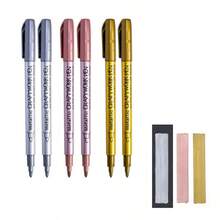 GuangNa 2/6/12/24pcs Metallic Color Markers, Medium Tip, Suitable For Rock Painting, Black Paper, Card Making, Scrapbooking, DIY Photo Album - Multicolor - View 19