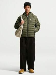 Nike Men's AS M NK WR LTWT FL MCRO CHNL J Down Jacket Thin Down Jacket - Short JA0742-222 - Army Green - View 6