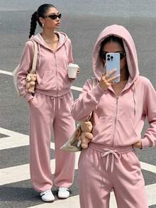 Women Two-Piece Outfits - Pink - View 2