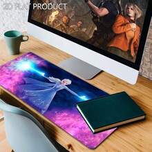 Disney Frozen Large Extended Mouse Pad Featuring Winter Castle Scene And Character Graphic Print, Full Desk Coverage Mat For Keyboard And Mouse Area, Smooth Fabric Top With Rounded Edges, Secure Rubber Base Design - View 3