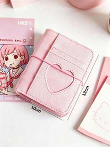 M5 Loose-Leaf Mini Notebook Sticker Storage Album Sticker Collection Book Card Storage Album Pink Blue Denim Heart Loose-Leaf Notebook With Elastic Band Photo Card Collection Album Idol Photo Album - M5 - View 4