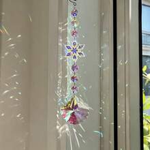 1pc Christmas Acrylic Snowflake Crystal Shell Eye-Shaped Bead Net Pendant Sun Catcher - Hanging Ornament - View 4