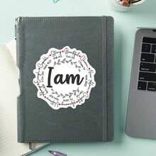1PC I Am Affirmation Sticker | Inspirational Bible Sticker Pack For Journals And Laptops | Waterproof Sticker For Water Bottles And Cars | Encouraging Scripture Decals For Women Empowerment And Self Love - Multicolor - View 10