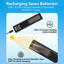 Solar Charging BN59-01385A Voice Remote Replacement For Samssung Smart TVs DIY Accessory - View 8