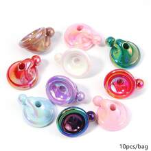 10pcs/Pack Acrylic Christmas Hat & Sleeping Cap Shaped Beads, DIY Handmade Beaded Pen, Keychain, Phone Chain Decoration Beads - Hat-shaped Beads - View 17