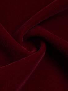 DONICY Women's Elegant Autumn Square Neck Cami Midi Dress, Burgundy High Waist Flowy A-Line Long Dress - Burgundy - View 4