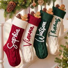Sulaman Stempel, Kit Kaus Kaki Natal Sulaman, Tempel dan Jahit Nama, Pola Sulaman Tangan DIY Natal, Kaus Kaki Hadiah Natal Jahitan Tangan - Aneka warna 3 - View 3