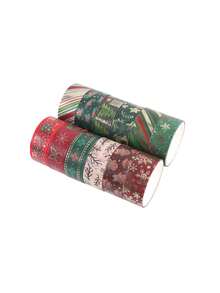 12 Rolls/Box Christmas-Themed Washi Tape, Delicate Hot Stamping Process Pattern Tape Set,Decorative DIY Materials For Diaries, Scrapbooks And Crafts - Gift Wrapping And Party Decorations - Sets - View 3