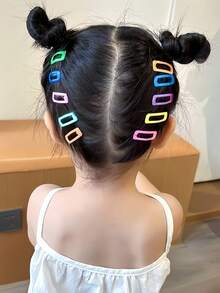 10/30/50/100pcs/Set Colorful Y2K Long BB Hair Clips, Durable & Non-Damaging, Cute Fashion Versatile Hair Accessories For Girls And Children, Suitable For Daily Wear, School, Dates, Vacations, Parties - Multicolor - View 2