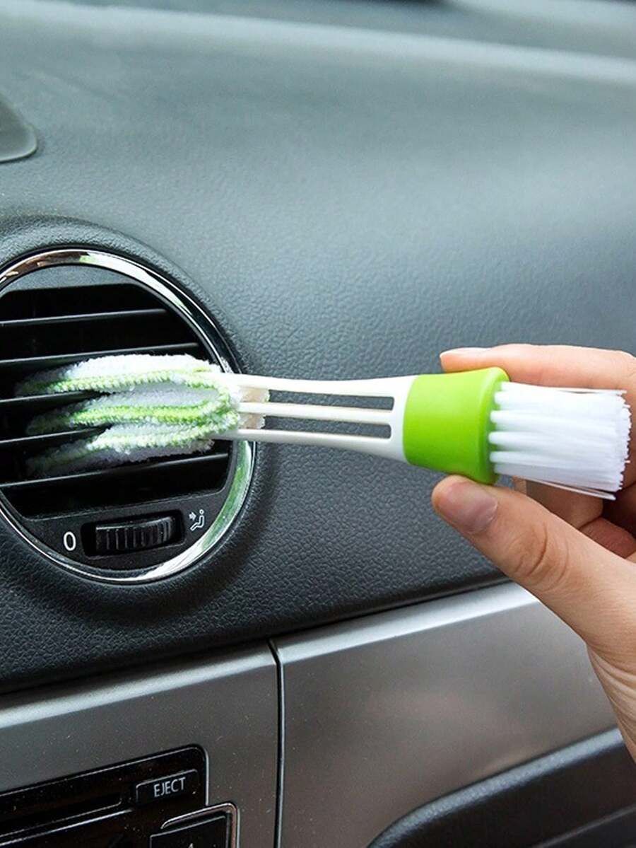 Car Air Vent Cleaning Brush, Dual-Head Design Detail Cleaning Brush, Soft Microfiber Cloth Dusting Tool, Multi-Function Car Interior Cleaning Brush, Portable Car Duster For Air Conditioning Vents, Dashboard, Keyboard - A - View 1