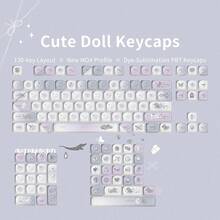 Keycap Boneka Lucu DIY Sangat Menarik PBT 5 Sisi Dye-Sublimation MOA Bulat Kompatibel Dengan Keyboard Mekanik - View 12