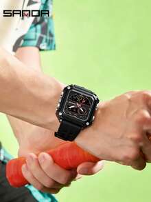 SANDA Fashion Double Display Electronic Watches For Man Luminous Calendar Waterproof Clock Outdoor Sports Casual Ladies Digital Wrist Watch - Black - View 5