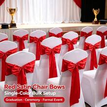 48pcs Multi-Functional Satin Chair Back Waistbands, Bowknot Decorative Bands, Chair Back Decoration And Fixing, Suitable For Birthday, Banquet Hall, Hotel Conference Room, Wedding Party, Hotel, Christmas, And Other Party Scene Decoration - Royal Blue - View 6
