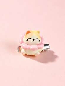 1pc Cute Cartoon Cat Hair Clip For Women, Funny Hair Accessory, Suitable For Daily Use, Gift Choice - Multicolor - View 8