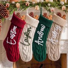 Sulaman Stempel, Kit Kaus Kaki Natal Sulaman, Tempel dan Jahit Nama, Pola Sulaman Tangan DIY Natal, Kaus Kaki Hadiah Natal Jahitan Tangan - Aneka warna 3 - View 5