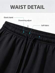 1pc Women's Soft Comfortable Breathable Running Fitness Sports Casual Jogger Sweatpants, Autumn/Winter - Black - View 6