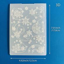 Bảng dập nổi 3D họa tiết Giáng Sinh mùa đông cây thông bông tuyết tuần lộc hoa, khuôn dập nổi nhựa dùng cho DIY scrapbooking, làm thiệp chúc mừng và trang trí thủ công giấy - Tấm ốp tường 3D-1 - Xem 31