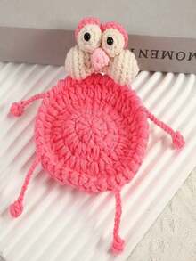 1pc Funny Novelty Lizard Hand Crochet Coaster & Storage Pad, Reptile Design Non-Slip Heat Insulation Reusable Cup Mat, Decorative Table Protector For Home Office Coffee Bar, Fall Holiday Decor, Perfect Gift For Christmas Thanksgiving & Animal Lovers - Multicolor - View 10