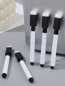 1/3/5/8/12pcs Portable Black Erasable Markers, Dust-Free Erasable Chalkboard Pens, Erasable Signing Pens, Suitable For Students Drawing And Writing, Applicable For Whiteboards, Calendars, Schools, Offices And Back To School Season. Halloween Gifts, Christmas Gifts. - Black - View 3