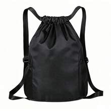 1 buah Tas Ransel Olahraga Tali Serut, Tas Kebugaran Modis, Kantong Dalam, Bahan Kain Nilon Oxford Tahan Air dan Tahan Aus, Kompartemen Sepatu di Bagian Bawah, Kantong Jaring Samping, Desain Tali Serut Lebar, Unisex - MultiWarna - View 7