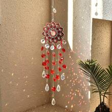 1pc Mandala Flower Tree Of Life Crystal Suncatcher Garden Light-Collecting Decor Birthday Party Decoration - Hanging Ornament - View 4