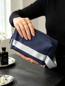 L'Occitane Portable Zippered Cosmetic Bag, Soft Fabric Large Capacity Makeup Storage Pouch, Waterproof Travel Toiletry Bag, Skincare Accessories Gift LOCCITANE-GIFT-42 - Black - View 8