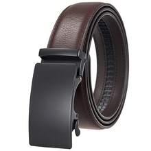 Genuine Leather Automatic Buckle Belt For Men, Cowhide Formal Belt, Simple Business Men's Belt, Adjustable Length, Ideal Gift Choice For Summer, Autumn, Christmas And Winter - 066-191 - View 21