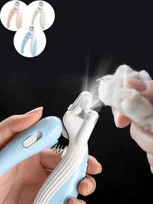 LED Light Pet Nail Clipper - Universal Cat & Dog Nail Trimmer And Ear Wax Cleaning Lighting Tool (1pc) - A - View 3